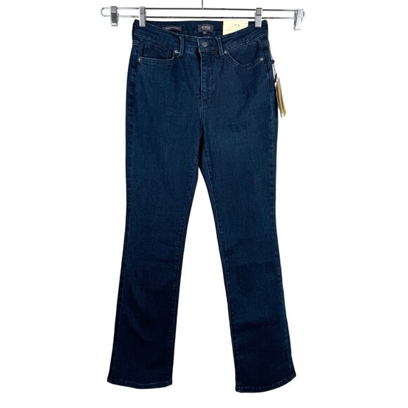NYDJ Billie Mini Boot Jeans dark wash 90s lift tuck sz 4 - Picture 1 of 12